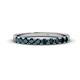 1 - Emlynn 2.70 mm Blue Diamond 10 Stone Wedding Band 