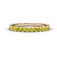 1 - Emlynn 2.70 mm Yellow Diamond 10 Stone Wedding Band 