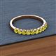 2 - Emlynn 2.70 mm Yellow Diamond 10 Stone Wedding Band 