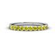 1 - Emlynn 2.70 mm Yellow Diamond 10 Stone Wedding Band 
