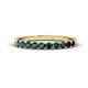 1 - Emlynn 2.70 mm London Blue Topaz 10 Stone Wedding Band 
