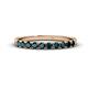 1 - Emlynn 2.70 mm London Blue Topaz 10 Stone Wedding Band 