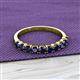 2 - Emlynn 3.00 mm Blue Sapphire 10 Stone Wedding Band 