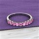 2 - Emlynn 3.00 mm Pink Sapphire 10 Stone Wedding Band 