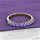 2 - Emlynn 3.00 mm Tanzanite 10 Stone Wedding Band 