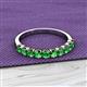 2 - Emlynn 3.00 mm Green Garnet 10 Stone Wedding Band 