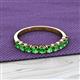2 - Emlynn 3.00 mm Green Garnet 10 Stone Wedding Band 