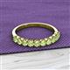 2 - Emlynn 3.00 mm Peridot 10 Stone Wedding Band 