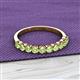 2 - Emlynn 3.00 mm Peridot 10 Stone Wedding Band 