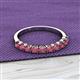2 - Emlynn 3.00 mm Rhodolite Garnet 10 Stone Wedding Band 