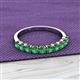 2 - Emlynn 3.00 mm Emerald 10 Stone Wedding Band 