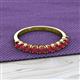 2 - Emlynn 3.00 mm Ruby 10 Stone Wedding Band 