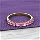 2 - Emlynn 3.00 mm Pink Sapphire 10 Stone Wedding Band 