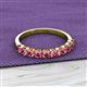 2 - Emlynn 3.00 mm Pink Tourmaline 10 Stone Wedding Band 
