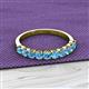 2 - Emlynn 3.00 mm Blue Topaz 10 Stone Wedding Band 