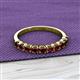 2 - Emlynn 3.00 mm Red Garnet 10 Stone Wedding Band 
