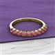 2 - Emlynn 3.00 mm Rhodolite Garnet 10 Stone Wedding Band 