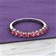2 - Emlynn 3.00 mm Pink Tourmaline 10 Stone Wedding Band 