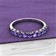 2 - Emlynn 3.00 mm Iolite 10 Stone Wedding Band 