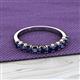 2 - Emlynn 3.00 mm Blue Sapphire 10 Stone Wedding Band 