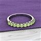 2 - Emlynn 3.00 mm Peridot 10 Stone Wedding Band 
