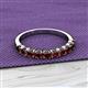 2 - Emlynn 3.00 mm Red Garnet 10 Stone Wedding Band 