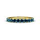 1 - Emlynn 3.00 mm Blue Diamond 10 Stone Wedding Band 