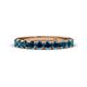 1 - Emlynn 3.00 mm Blue Diamond 10 Stone Wedding Band 