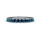 1 - Emlynn 3.00 mm Blue Diamond 10 Stone Wedding Band 