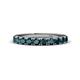 1 - Emlynn 3.00 mm London Blue Topaz 10 Stone Wedding Band 
