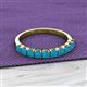 2 - Emlynn 3.00 mm Turquoise 10 Stone Wedding Band 