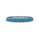 1 - Emlynn 3.00 mm Turquoise 10 Stone Wedding Band 