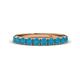 1 - Emlynn 3.00 mm Turquoise 10 Stone Wedding Band 