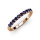 3 - Emlynn 2.70 mm Blue Sapphire 10 Stone Wedding Band 