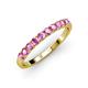 3 - Emlynn 2.70 mm Pink Sapphire 10 Stone Wedding Band 