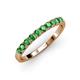 3 - Emlynn 2.70 mm Green Garnet 10 Stone Wedding Band 