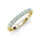 3 - Emlynn 2.70 mm Aquamarine 10 Stone Wedding Band 