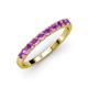 3 - Emlynn 2.70 mm Amethyst 10 Stone Wedding Band 