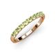 3 - Emlynn 2.70 mm Peridot 10 Stone Wedding Band 