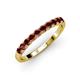 3 - Emlynn 2.70 mm Red Garnet 10 Stone Wedding Band 