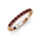 3 - Emlynn 2.70 mm Red Garnet 10 Stone Wedding Band 