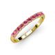 3 - Emlynn 2.70 mm Rhodolite Garnet 10 Stone Wedding Band 