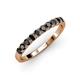 3 - Emlynn 2.70 mm Black Diamond 10 Stone Wedding Band 