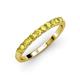 3 - Emlynn 2.70 mm Yellow Sapphire 10 Stone Wedding Band 