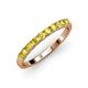 3 - Emlynn 2.70 mm Yellow Sapphire 10 Stone Wedding Band 