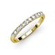3 - Emlynn 2.70 mm White Sapphire 10 Stone Wedding Band 