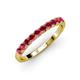 3 - Emlynn 2.70 mm Ruby 10 Stone Wedding Band 