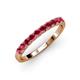3 - Emlynn 2.70 mm Ruby 10 Stone Wedding Band 