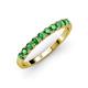 3 - Emlynn 2.70 mm Green Garnet 10 Stone Wedding Band 