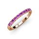 3 - Emlynn 2.70 mm Amethyst 10 Stone Wedding Band 